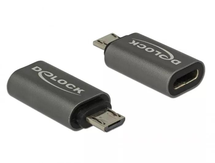 DeLOCK Adapter USB 2.0 Micro-B male to USB Type-C™ 2.0 female i gruppen COMPUTERTILBEHØR / Kabler og adaptere / USB / USB-C hos TP E-commerce Nordic AB (C70639)