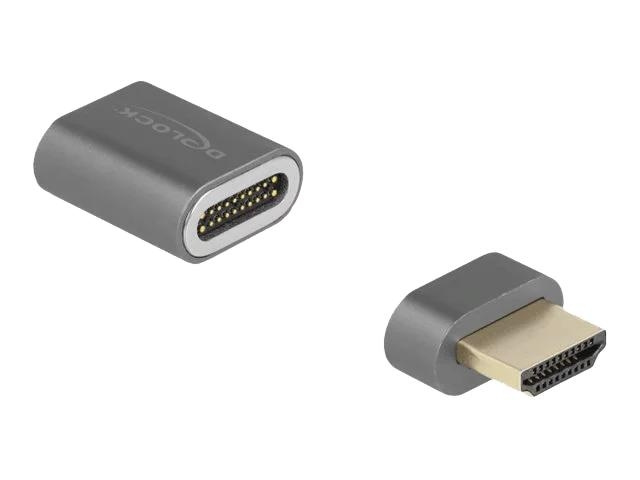 DeLOCK HDMI Adapter male to female 8K 60 Hz magnetic i gruppen HJEMMEELEKTRONIK / Kabler og adaptere / HDMI / Adaptere hos TP E-commerce Nordic AB (C70652)