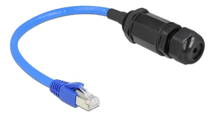 DeLOCK Cable RJ45 plug to RJ45 jack Cat.6 waterproof w/ cable gland i gruppen COMPUTERTILBEHØR / Kabler og adaptere / Netværkskabler / Adaptere og samlemuffer hos TP E-commerce Nordic AB (C70654)