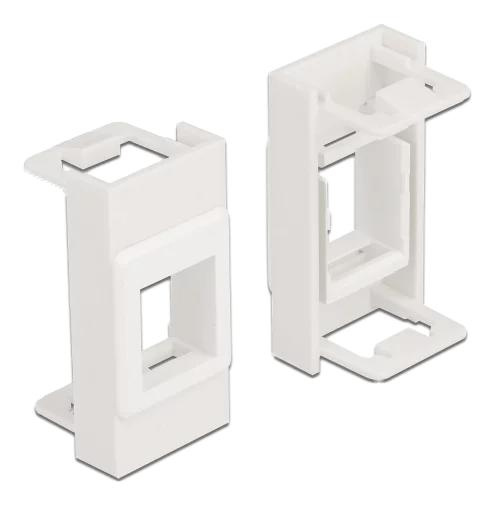 DeLOCK Easy 45 Module Keystone Holder 22.5 x 45 mm, white i gruppen COMPUTERTILBEHØR / Kabler og adaptere / Netværkskabler / Adaptere og samlemuffer hos TP E-commerce Nordic AB (C70662)