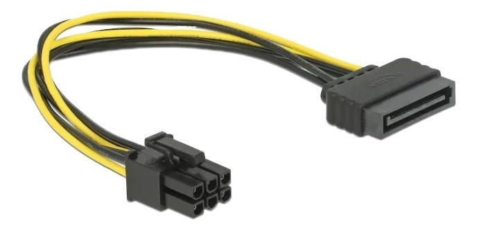 DeLOCK Cable Power SATA 15 pin > 6 pin PCI Express i gruppen COMPUTERTILBEHØR / Kabler og adaptere / Interne / SATA hos TP E-commerce Nordic AB (C70673)