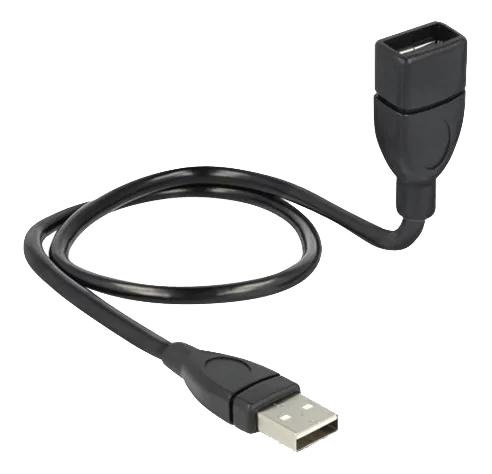 DeLOCK Cable USB 2.0 Type-A ma>USB 2.0 Type-A fe ShapeCable 0.5m i gruppen COMPUTERTILBEHØR / Kabler og adaptere / USB / USB-A / Kabler hos TP E-commerce Nordic AB (C70678)