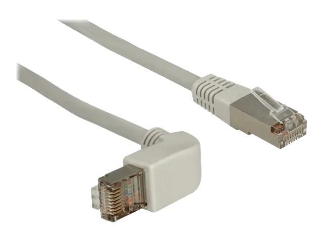 DeLOCK Network cable RJ45 Cat.5e SF/UTP upwards angled/straight 0,5 i gruppen COMPUTERTILBEHØR / Kabler og adaptere / Netværkskabler / Cat5e hos TP E-commerce Nordic AB (C70680)