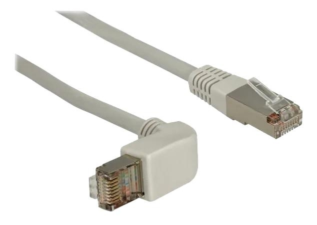 DeLOCK Network cable RJ45 Cat.5e SF/UTP upwards angled/straight 1 m i gruppen COMPUTERTILBEHØR / Kabler og adaptere / Netværkskabler / Cat5e hos TP E-commerce Nordic AB (C70681)