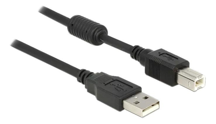 DeLOCK Cable USB 2.0 type A male > USB 2.0 type B male 1 m black i gruppen COMPUTERTILBEHØR / Kabler og adaptere / USB / USB-A / Kabler hos TP E-commerce Nordic AB (C70682)