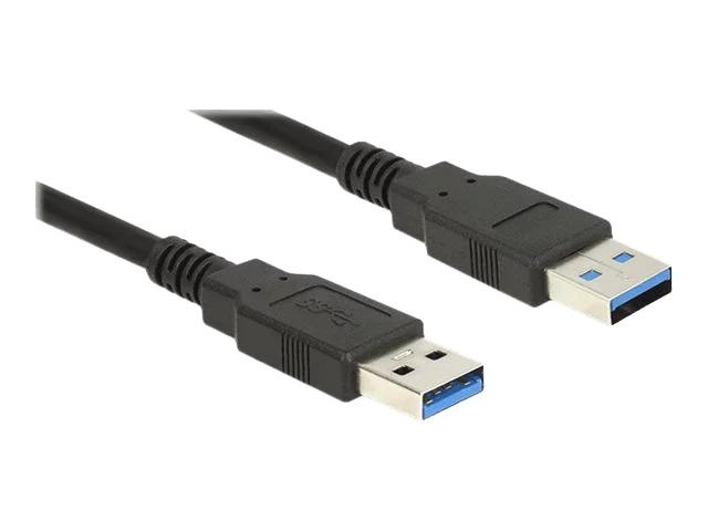 DeLOCK Cable USB 3.0 Type-A male > USB 3.0 Type-A male 0.5 m black i gruppen COMPUTERTILBEHØR / Kabler og adaptere / USB / USB-A / Kabler hos TP E-commerce Nordic AB (C70697)