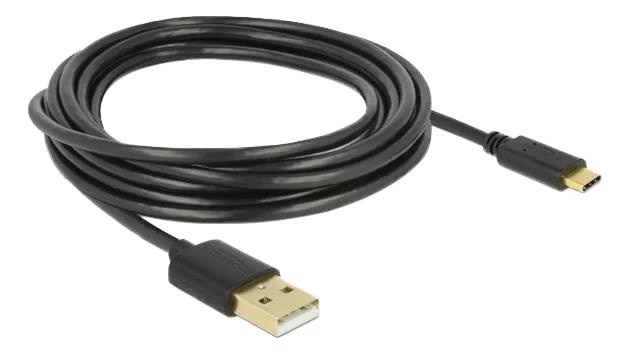 DeLOCK USB 2.0 cable Type-A to Type-C 3 m i gruppen COMPUTERTILBEHØR / Kabler og adaptere / USB / USB-C hos TP E-commerce Nordic AB (C70700)