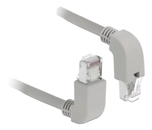 DeLOCK Network cable RJ45 Cat.5e SF / UTP angled 2m i gruppen COMPUTERTILBEHØR / Kabler og adaptere / Netværkskabler / Cat5e hos TP E-commerce Nordic AB (C70714)