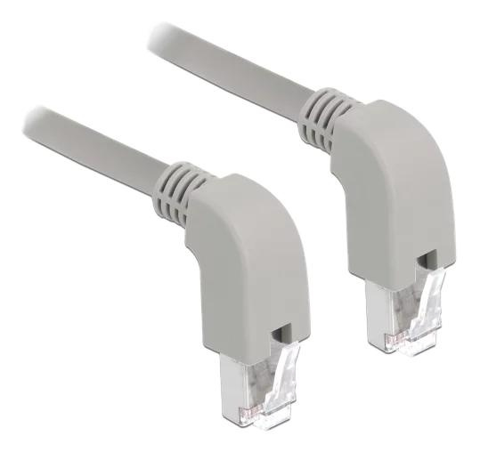 DeLOCK Network cable RJ45 Cat.5e SF UTP downwards angled 2m i gruppen COMPUTERTILBEHØR / Kabler og adaptere / Netværkskabler / Cat5e hos TP E-commerce Nordic AB (C70717)