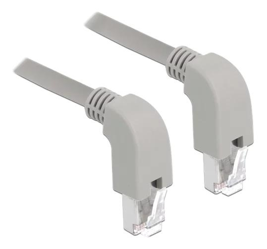 DeLOCK Network cable RJ45 Cat.6 S/FTP downwards angled 0.5m i gruppen COMPUTERTILBEHØR / Kabler og adaptere / Netværkskabler / Cat6 hos TP E-commerce Nordic AB (C70720)