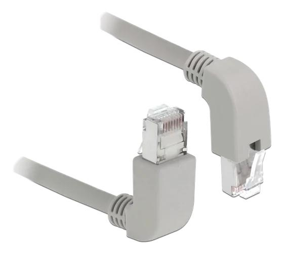 DeLOCK Network cable RJ45 Cat.6A S/FTP angled 0.5m i gruppen COMPUTERTILBEHØR / Kabler og adaptere / Netværkskabler / Cat6 hos TP E-commerce Nordic AB (C70723)