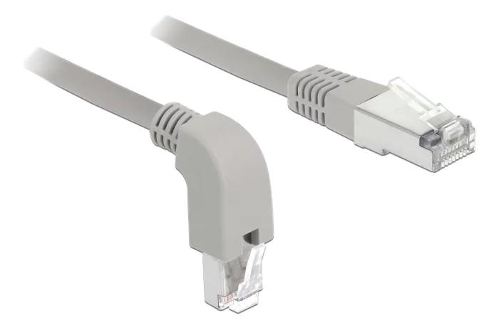 DeLOCK Network cable RJ45 Cat.6A S/FTP downwards angled 0.5m i gruppen COMPUTERTILBEHØR / Kabler og adaptere / Netværkskabler / Cat6 hos TP E-commerce Nordic AB (C70724)