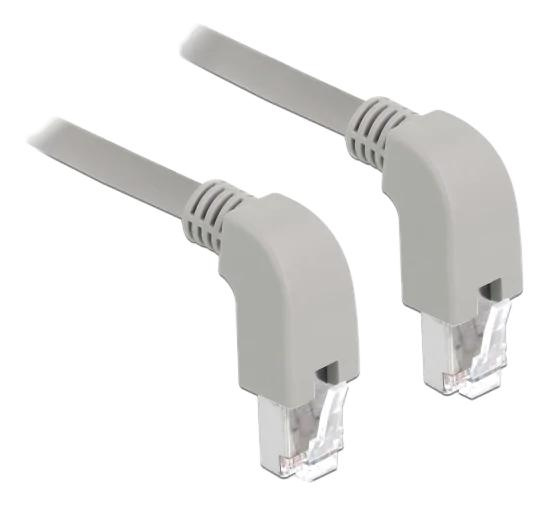 DeLOCK Network cable RJ45 Cat.6A S/FTP downwards angled 1m i gruppen COMPUTERTILBEHØR / Kabler og adaptere / Netværkskabler / Cat6 hos TP E-commerce Nordic AB (C70726)