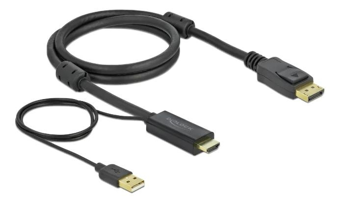 DeLOCK HDMI to DisplayPort cable 4K 30 Hz 1 m i gruppen HJEMMEELEKTRONIK / Kabler og adaptere / HDMI / Kabler hos TP E-commerce Nordic AB (C70730)