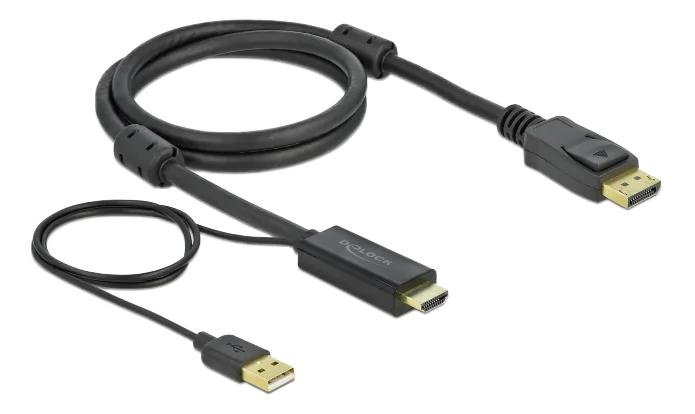 DeLOCK HDMI to DisplayPort cable 4K 30 Hz 2 m i gruppen HJEMMEELEKTRONIK / Kabler og adaptere / HDMI / Kabler hos TP E-commerce Nordic AB (C70731)