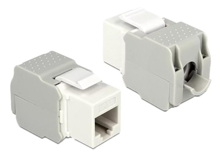 DeLOCK Keystone Module RJ45 jack > LSA Cat.6 UTP white i gruppen COMPUTERTILBEHØR / Kabler og adaptere / Netværkskabler / Adaptere og samlemuffer hos TP E-commerce Nordic AB (C70748)