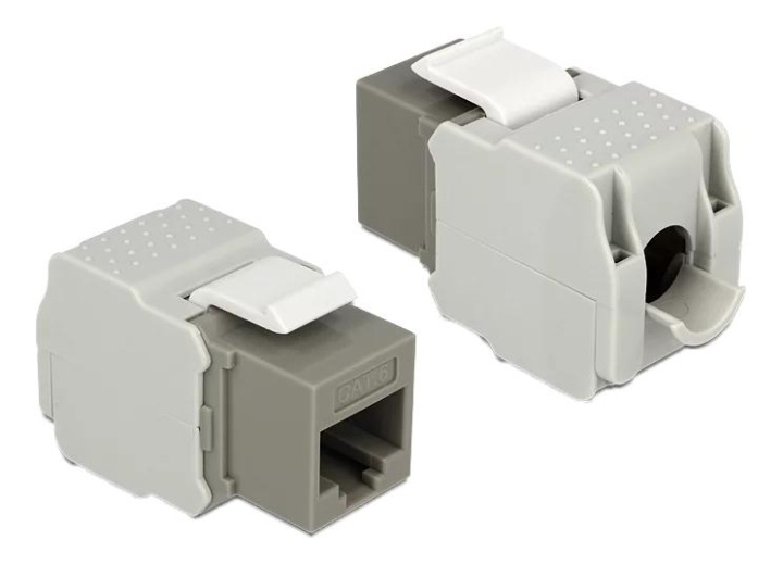 DeLOCK Keystone Module RJ45 jack > LSA Cat.6 UTP grey i gruppen COMPUTERTILBEHØR / Kabler og adaptere / Netværkskabler / Adaptere og samlemuffer hos TP E-commerce Nordic AB (C70749)