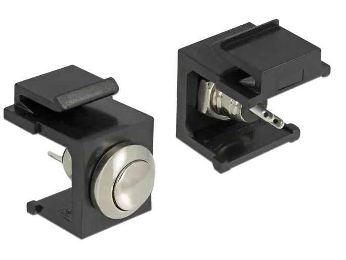 DeLOCK Keystone Push-button black i gruppen COMPUTERTILBEHØR / Kabler og adaptere / Netværkskabler / Adaptere og samlemuffer hos TP E-commerce Nordic AB (C70757)