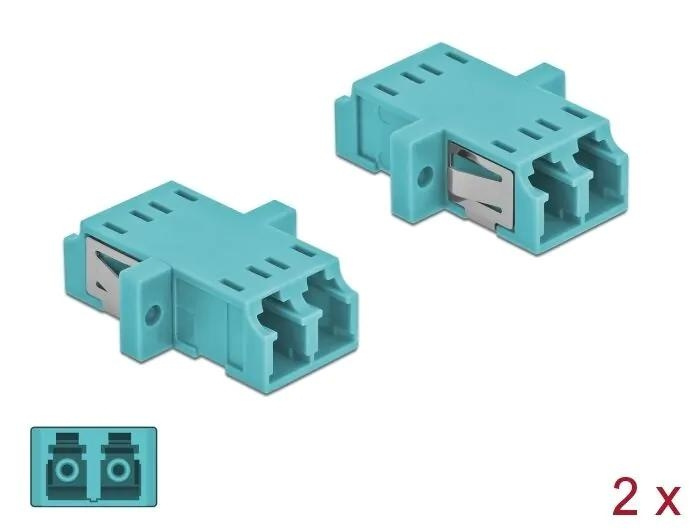 DeLOCK Optical Fiber Coupler LC Duplex f > LC Duplex f MM 2 pcs i gruppen COMPUTERTILBEHØR / Kabler og adaptere / Netværkskabler / Adaptere og samlemuffer hos TP E-commerce Nordic AB (C70765)