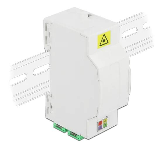 DeLOCK Optical Fiber Connection Box DIN Rail 4xSC Simplex LC Duplex i gruppen COMPUTERTILBEHØR / Kabler og adaptere / Netværkskabler / Adaptere og samlemuffer hos TP E-commerce Nordic AB (C70766)