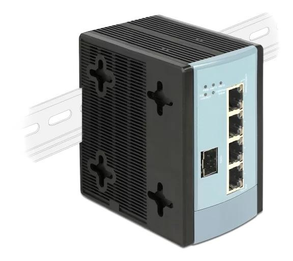 DeLOCK Gigabit Ethernet Switch 4 Port + 1 SFP DIN-rail mounting i gruppen COMPUTERTILBEHØR / Netværk / Switches hos TP E-commerce Nordic AB (C70779)