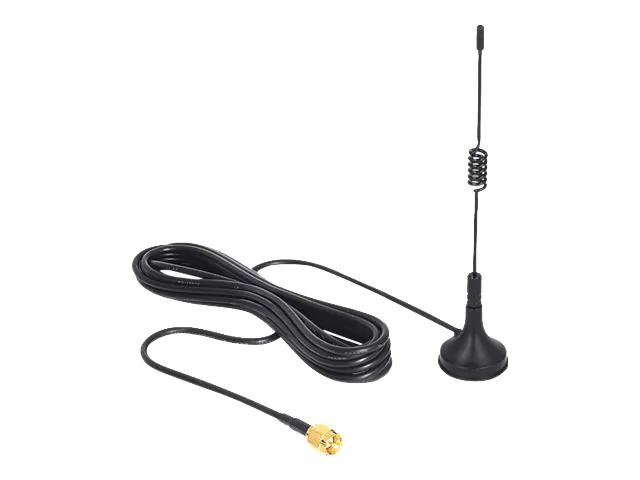 DeLOCK ISM 433 MHz Antenna SMA 3 dBi omnidirectional fixed magn i gruppen COMPUTERTILBEHØR / Netværk / Netværkskort / USB hos TP E-commerce Nordic AB (C70785)