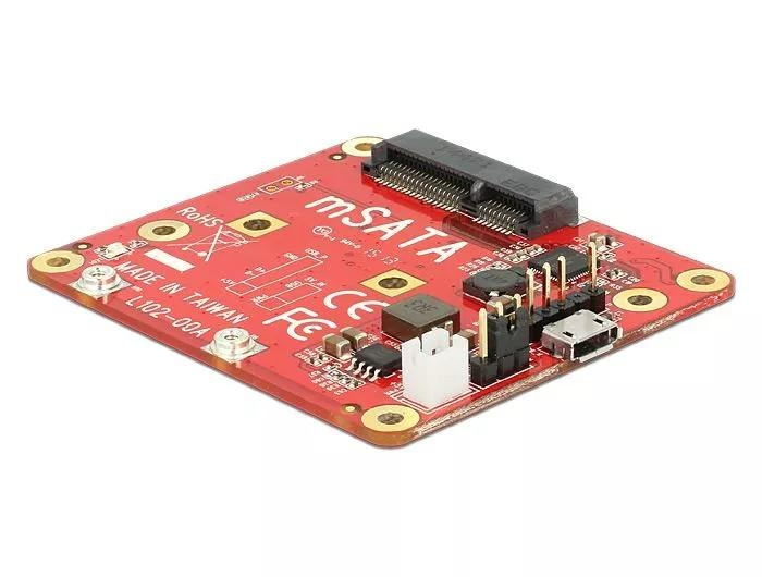 DeLOCK Raspberry mSATA module, Type Micro-B, incl. mounting kit i gruppen COMPUTERTILBEHØR / Computerkomponenter / Harddiske / Adaptere og tilbehør hos TP E-commerce Nordic AB (C70818)