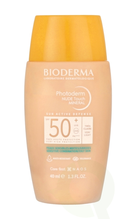 Bioderma Photoderm Nude Touch Mineral SPF50+ 40 ml Very Light i gruppen SKØNHED & HELSE / Hudpleje / Tanning / Solbeskyttelse hos TP E-commerce Nordic AB (C70890)