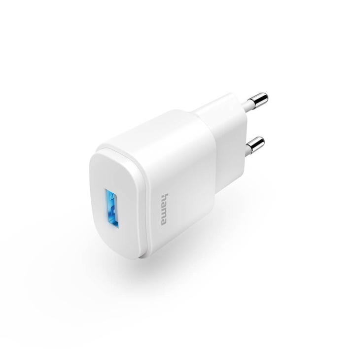 Hama Oplader 1xUSB-A 6W Hvid i gruppen SMARTPHONES & TABLETS / Opladere og kabler / Vægoplader / Vægoplader USB hos TP E-commerce Nordic AB (C71157)