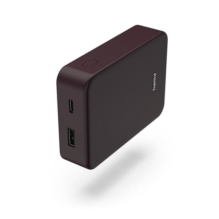 Hama Powerbank Colour 10 10000mAh USB-C+USB-A Plum i gruppen SMARTPHONES & TABLETS / Opladere og kabler / Powerbanks hos TP E-commerce Nordic AB (C71531)