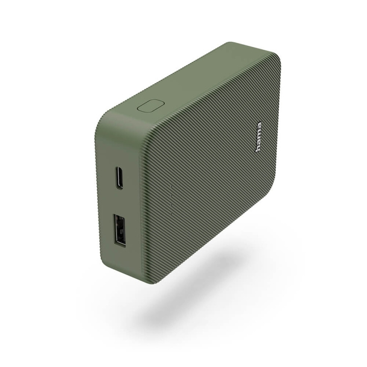 Hama Powerbank Colour 10 10000mAh USB-C+USB-A Green i gruppen SMARTPHONES & TABLETS / Opladere og kabler / Powerbanks hos TP E-commerce Nordic AB (C71532)