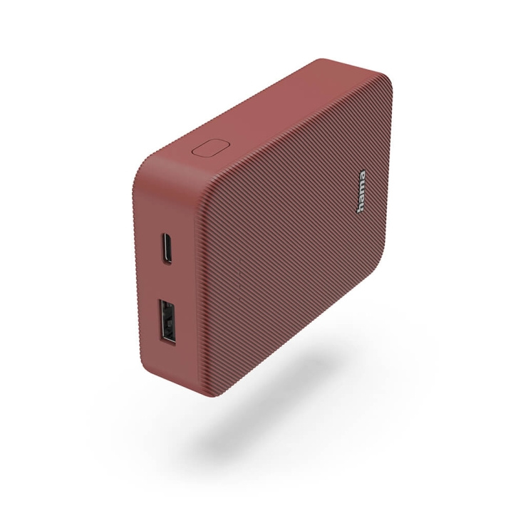 Hama Powerbank Colour 10 10000mAh USB-C+USB-A Red i gruppen SMARTPHONES & TABLETS / Opladere og kabler / Powerbanks hos TP E-commerce Nordic AB (C71533)