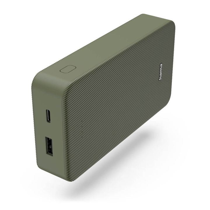 Hama Powerbank Colour 20 20000mAh USB-C+USB-A Green i gruppen SMARTPHONES & TABLETS / Opladere og kabler / Powerbanks hos TP E-commerce Nordic AB (C71535)