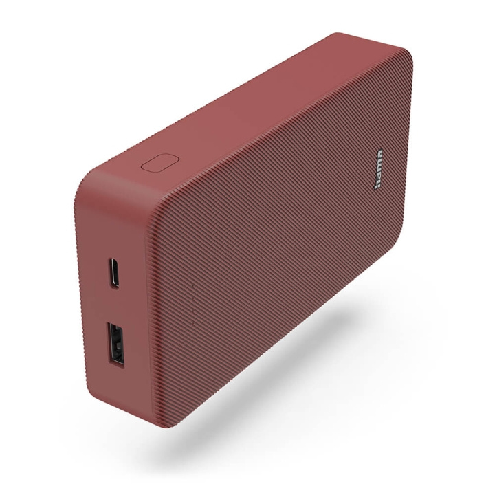 Hama Powerbank Colour 20 20000mAh USB-C+USB-A Red i gruppen SMARTPHONES & TABLETS / Opladere og kabler / Powerbanks hos TP E-commerce Nordic AB (C71536)