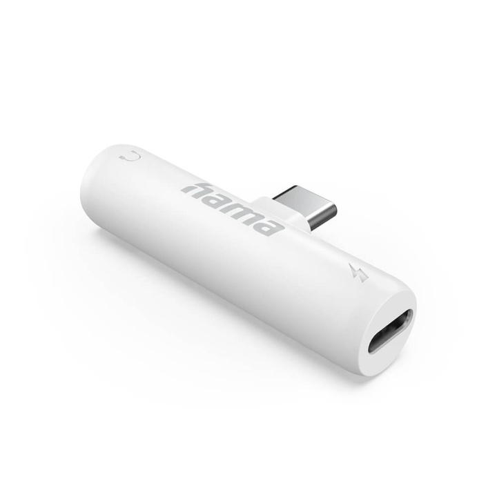 Hama Adapter Audio USB-C White i gruppen SMARTPHONES & TABLETS / Opladere og kabler / Adaptere hos TP E-commerce Nordic AB (C71550)