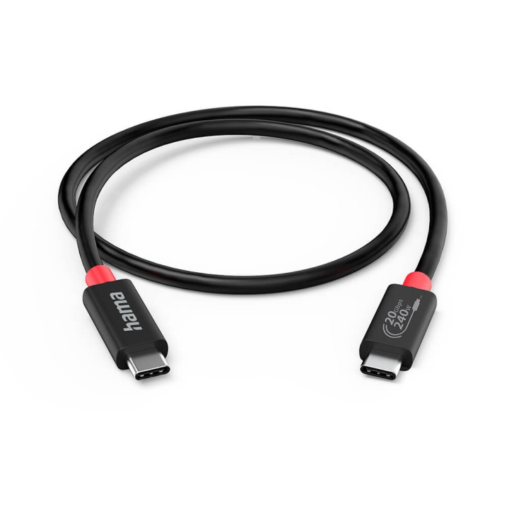 Hama Kabel USB-C USB 4.0 Gen2 20 Gbit/s 240W 2.0m Sort i gruppen COMPUTERTILBEHØR / Kabler og adaptere / USB / USB-C hos TP E-commerce Nordic AB (C71591)