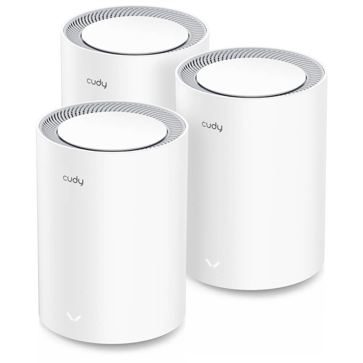 CUDY Mesh Solution M3000 3-pk AX3000 Gigabit Wi-Fi 6 2.5G Hvid i gruppen COMPUTERTILBEHØR / Netværk / Routere hos TP E-commerce Nordic AB (C71597)