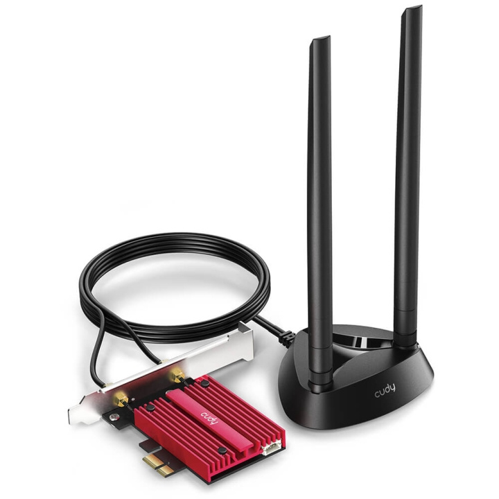 CUDY Adapter PCI-E WE4000 AX5400 WiFi 6E Magnetic Antennas i gruppen COMPUTERTILBEHØR / Netværk / Netværkskort / PCI Express Wireless hos TP E-commerce Nordic AB (C71599)