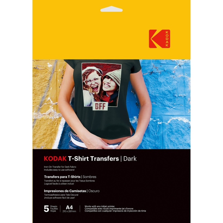 Kodak T-Shirt Transfers Mørkt Tekstil A4 5 stk i gruppen HJEMMEELEKTRONIK / Foto og video / Fotografi udstyr / Andet hos TP E-commerce Nordic AB (C71674)