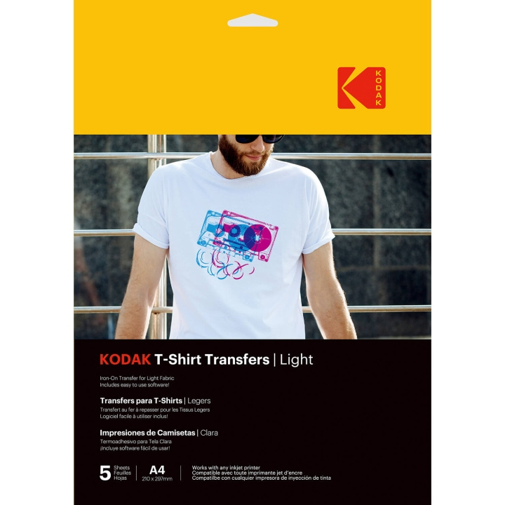 Kodak T-Shirt Transfers Lyst Tekstil A4 5 stk i gruppen HJEMMEELEKTRONIK / Foto og video / Fotografi udstyr / Andet hos TP E-commerce Nordic AB (C71675)