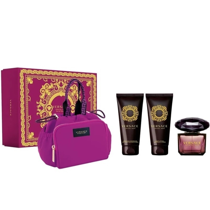 Versace Giftset Versace Crystal Noir Edt 90ml + Body Lotion 100ml + Shower Gel 100ml + Bag i gruppen SKØNHED & HELSE / Gaveæske / Gaveæske til hende hos TP E-commerce Nordic AB (C71899)