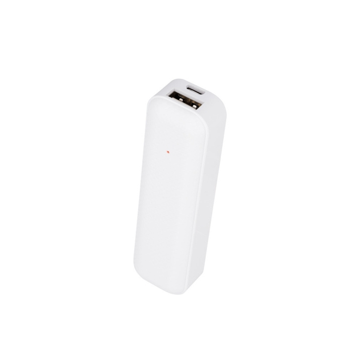 Setty Powerbank 2600 mAh Mini, White i gruppen SMARTPHONES & TABLETS / Opladere og kabler / Powerbanks hos TP E-commerce Nordic AB (C72021)