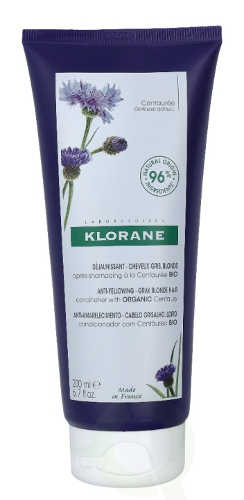 Klorane Centauree Anti-Yellowing Conditioner 200 ml i gruppen SKØNHED & HELSE / Hår og styling / Hårpleje / Balsam hos TP E-commerce Nordic AB (C73479)