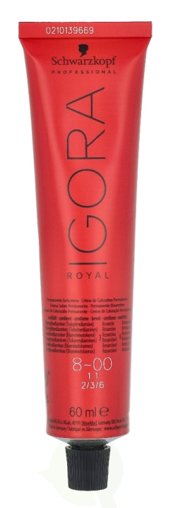 Schwarzkopf Igora Royal Permanent Color Creme 60 ml 8-00 i gruppen SKØNHED & HELSE / Hår og styling / Hårpleje / Hårfarve / Hårfarve & Farve bombe hos TP E-commerce Nordic AB (C73813)