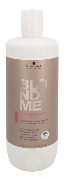 Schwarzkopf Blond Me All Blondes Light Shampoo 1000 ml For Fine To Normal Blondes i gruppen SKØNHED & HELSE / Hår og styling / Hårpleje / Shampoo hos TP E-commerce Nordic AB (C73842)