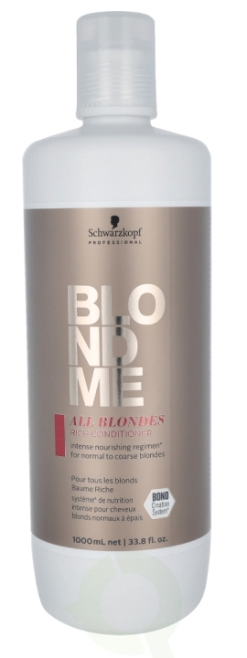 Schwarzkopf Blond Me All Blondes Rich Conditioner 1000 ml For Normal To Coarse Blondes i gruppen SKØNHED & HELSE / Hår og styling / Hårpleje / Balsam hos TP E-commerce Nordic AB (C73844)