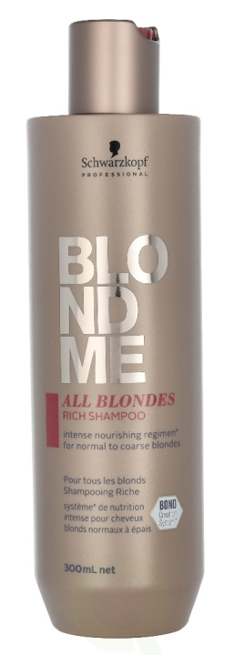 Schwarzkopf Blond Me All Blondes Rich Shampoo 300 ml For Normal Coarse Blondes i gruppen SKØNHED & HELSE / Hår og styling / Hårpleje / Shampoo hos TP E-commerce Nordic AB (C73847)