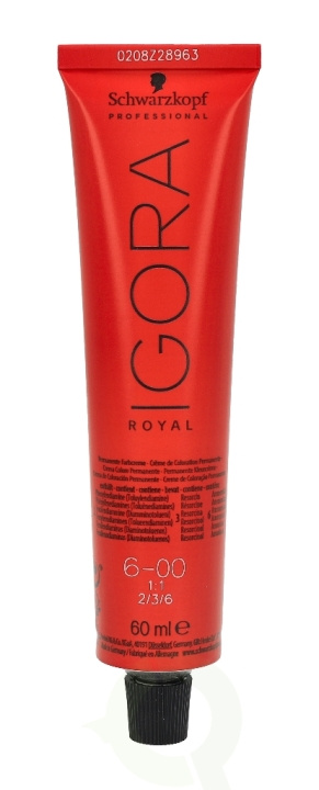 Schwarzkopf Igora Royal Permanent Color Creme 60 ml 6-00 i gruppen SKØNHED & HELSE / Hår og styling / Hårpleje / Hårfarve / Hårfarve & Farve bombe hos TP E-commerce Nordic AB (C73864)