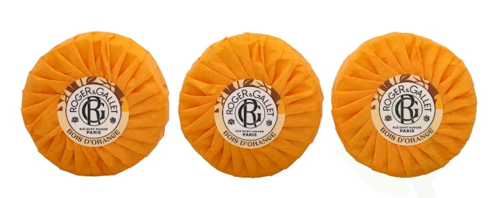 Roger & Gallet Bois D\'Orange Soap Bar Set 300 g 3x100gr i gruppen SKØNHED & HELSE / Hudpleje / Kropspleje / Duft sæbe hos TP E-commerce Nordic AB (C74526)