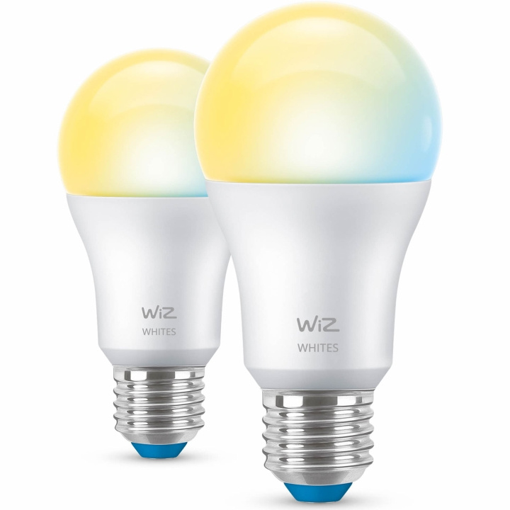 WiZ WiFi Smart LED E27 60W 806lm Varm-kallvit 2-pack i gruppen HJEMMEELEKTRONIK / Lys / LED lamper hos TP E-commerce Nordic AB (C74694)